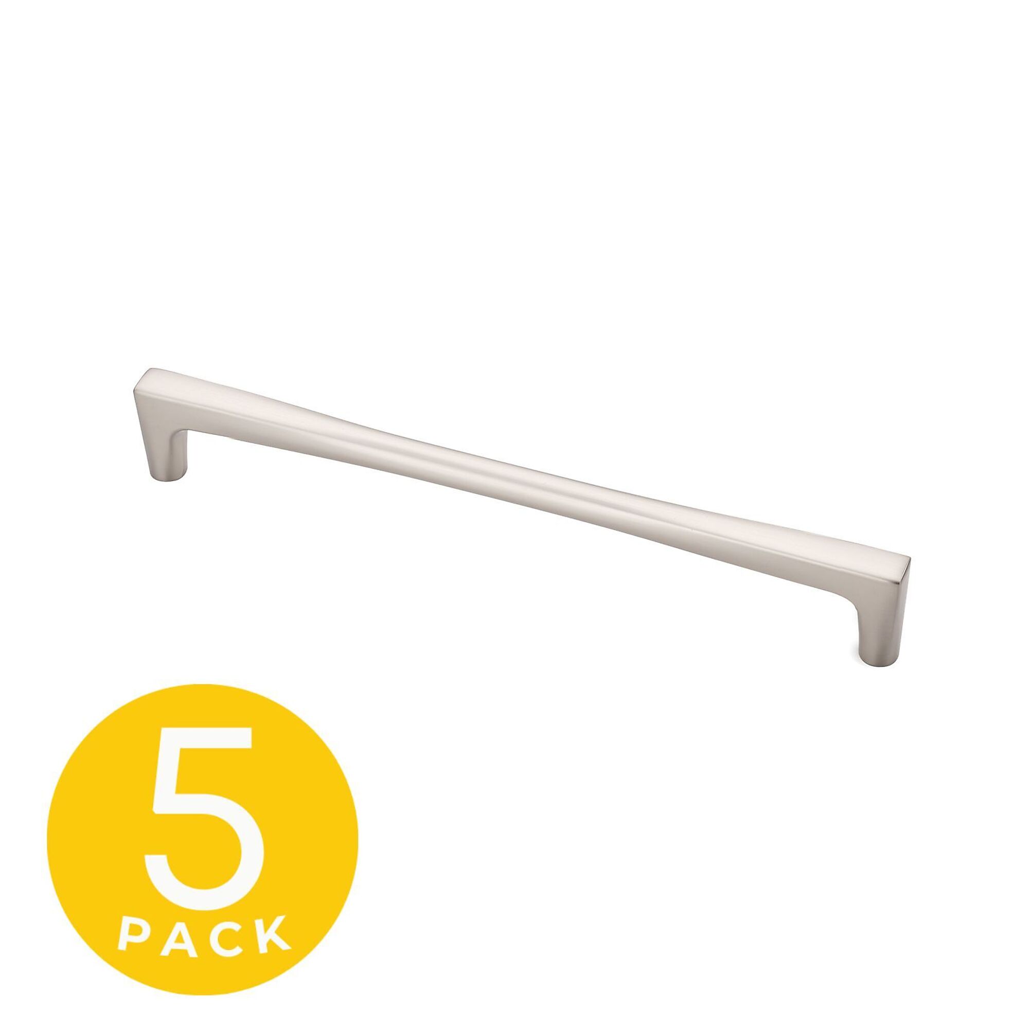 Sapphire Comet Series Modern Cabinet Handle/Pull — 7.5in. Center-to-Center, Satin Nickel, 5 Pack, Model# SP-2075-192-SN-5